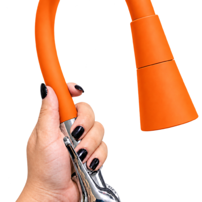 LLAVE VITTO FLEXIBLE 2 FUNCIONES T/CONO PARED/COCINA COLOR NARANJA