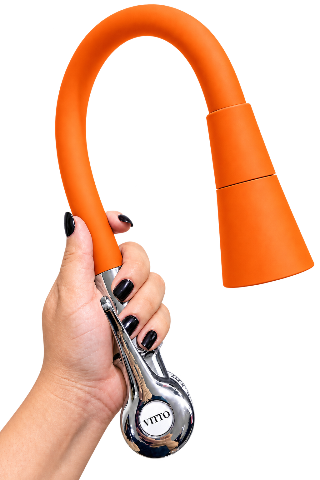 LLAVE VITTO FLEXIBLE 2 FUNCIONES T/CONO PARED/COCINA COLOR NARANJA