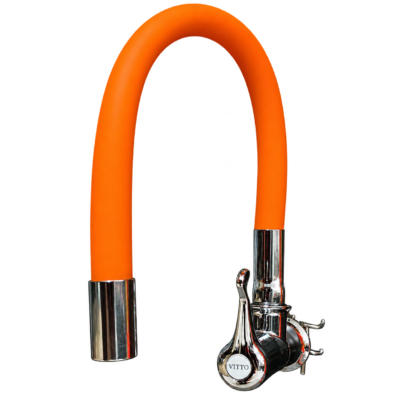 LLAVE VITTO FLEXIBLE PARED/COCINA COLOR NARANJA