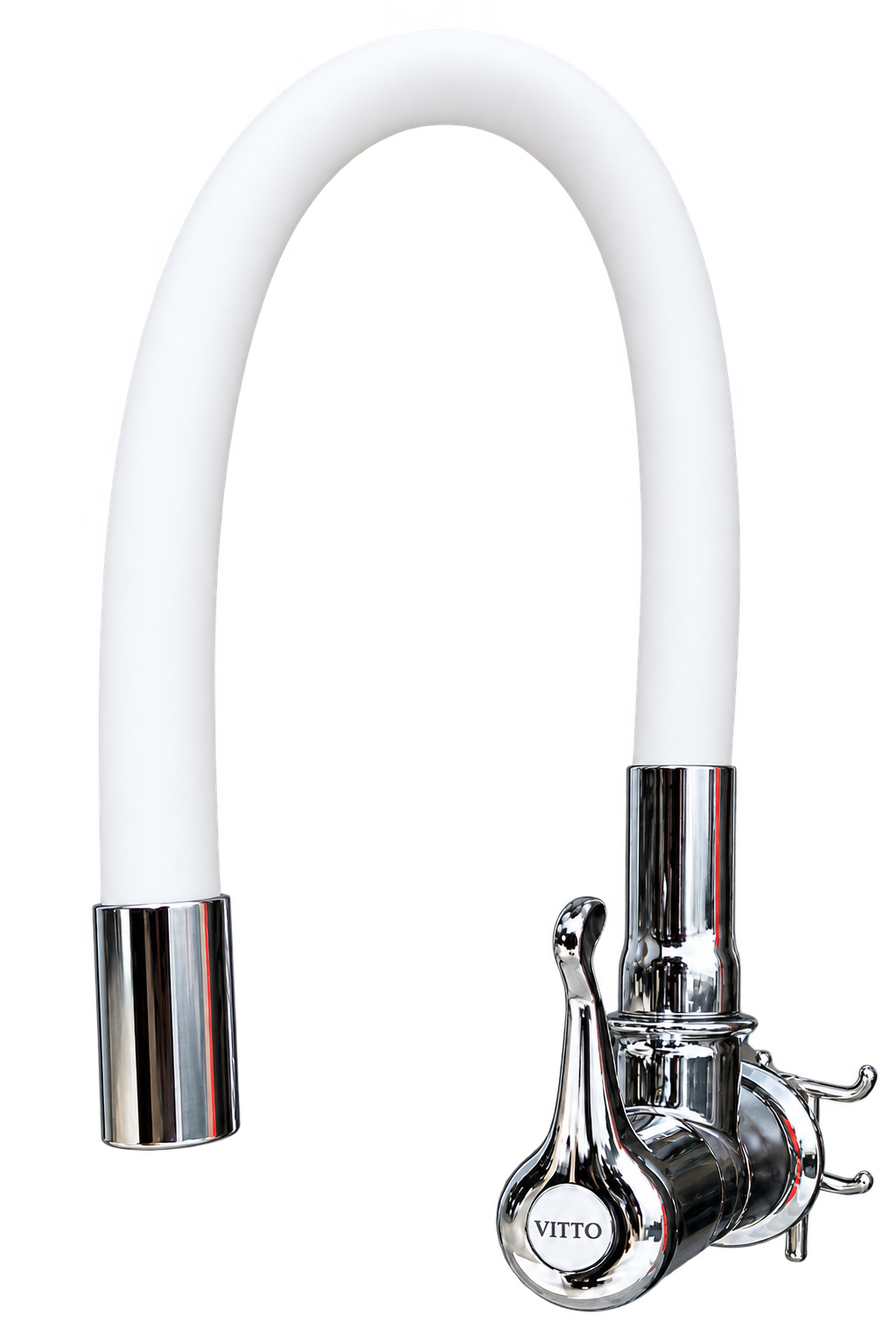LLAVE VITTO FLEXIBLE PARED/COCINA COLOR BLANCO