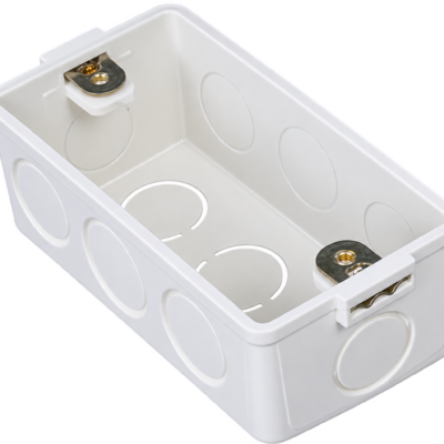 "CAJETIN INDUMA RECTANGULAR PLÁSTICO 4""X2"" C/INSERTO MET. POR SEPARADO"