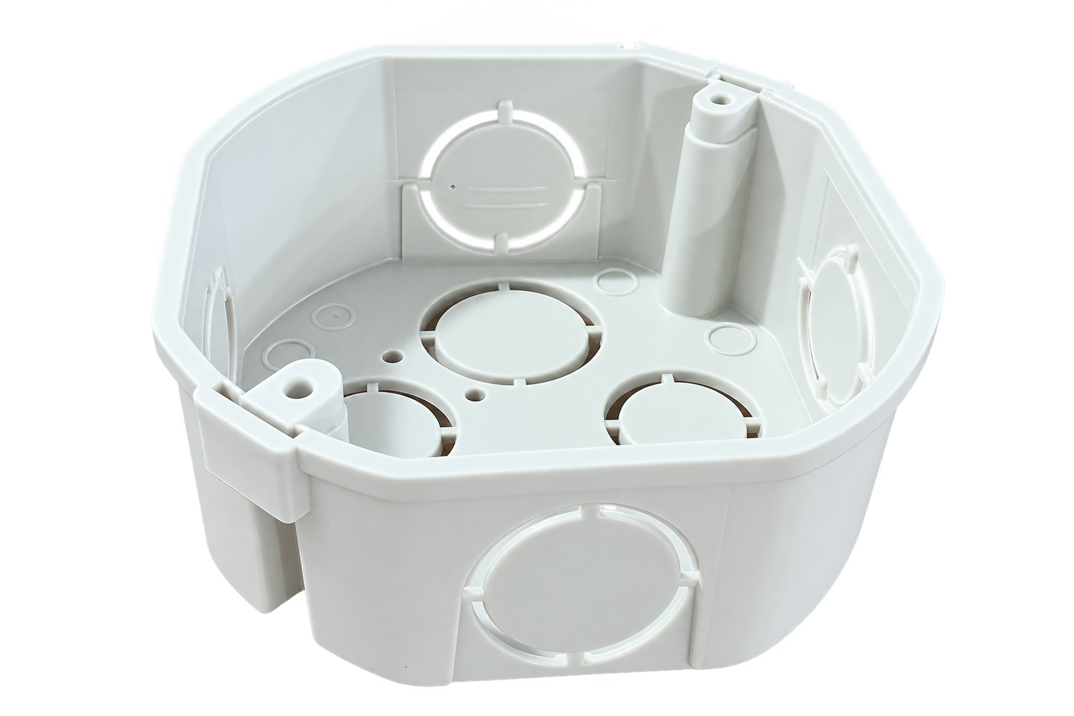 CAJETIN INDUMA OCTOGONAL PLÁSTICO 96x96MM C/INSERTO MET. POR SEPARADO