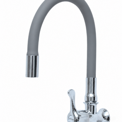 LLAVE VITTO FLEXIBLE PARED/COCINA COLOR GRIS