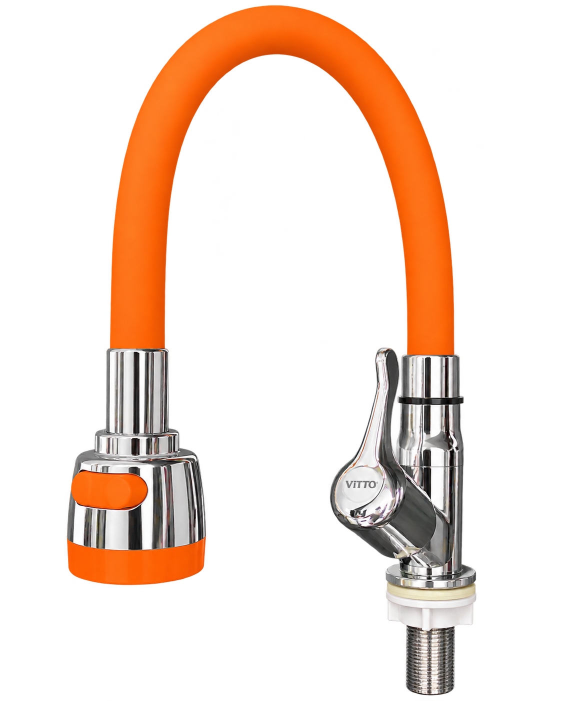 LLAVE VITTO FLEXIBLE 2 FUNCIONES MESÓN/COCINA COLOR NARANJA