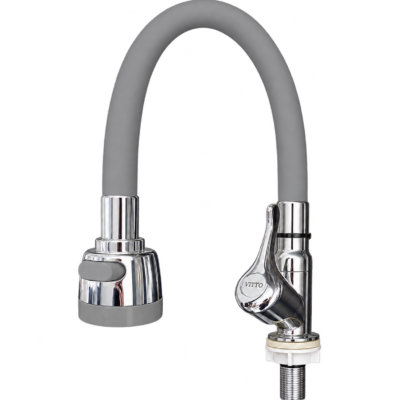 LLAVE VITTO FLEXIBLE 2 FUNCIONES MESÓN/COCINA COLOR GRIS