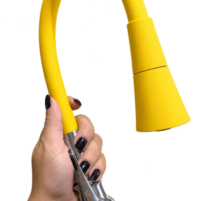 LLAVE VITTO FLEXIBLE 2 FUNCIONES T/CONO PARED/COCINA COLOR AMARILLO