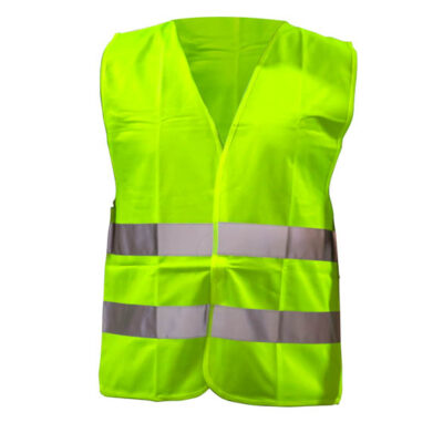 "CHALECO T/VERDE C/CINTA HORIZ-VERT TALLA ""L"" 66X56 100GR"