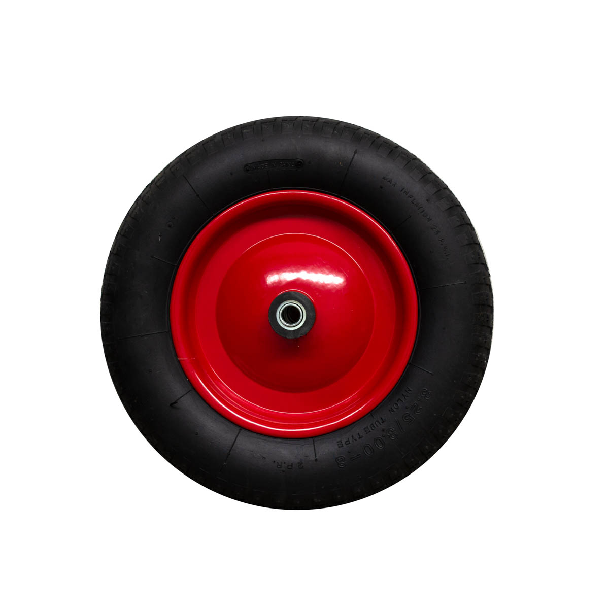 "RUEDA 13"" NEUMATICA ROJA P/CARRETILLA EJE 5/8 (3.25/3.00 - 8)"