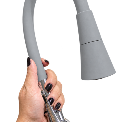 LLAVE VITTO FLEXIBLE 2 FUNCIONES T/CONO PARED/COCINA COLOR GRIS