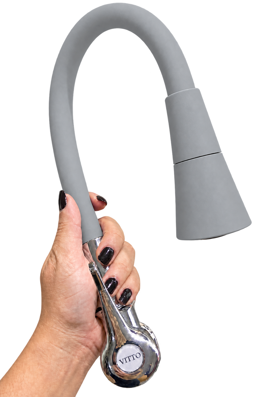 LLAVE VITTO FLEXIBLE 2 FUNCIONES T/CONO PARED/COCINA COLOR GRIS