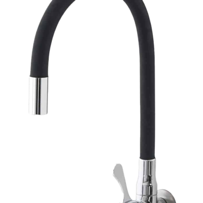 LLAVE VITTO FLEXIBLE PARED/COCINA COLOR NEGRO