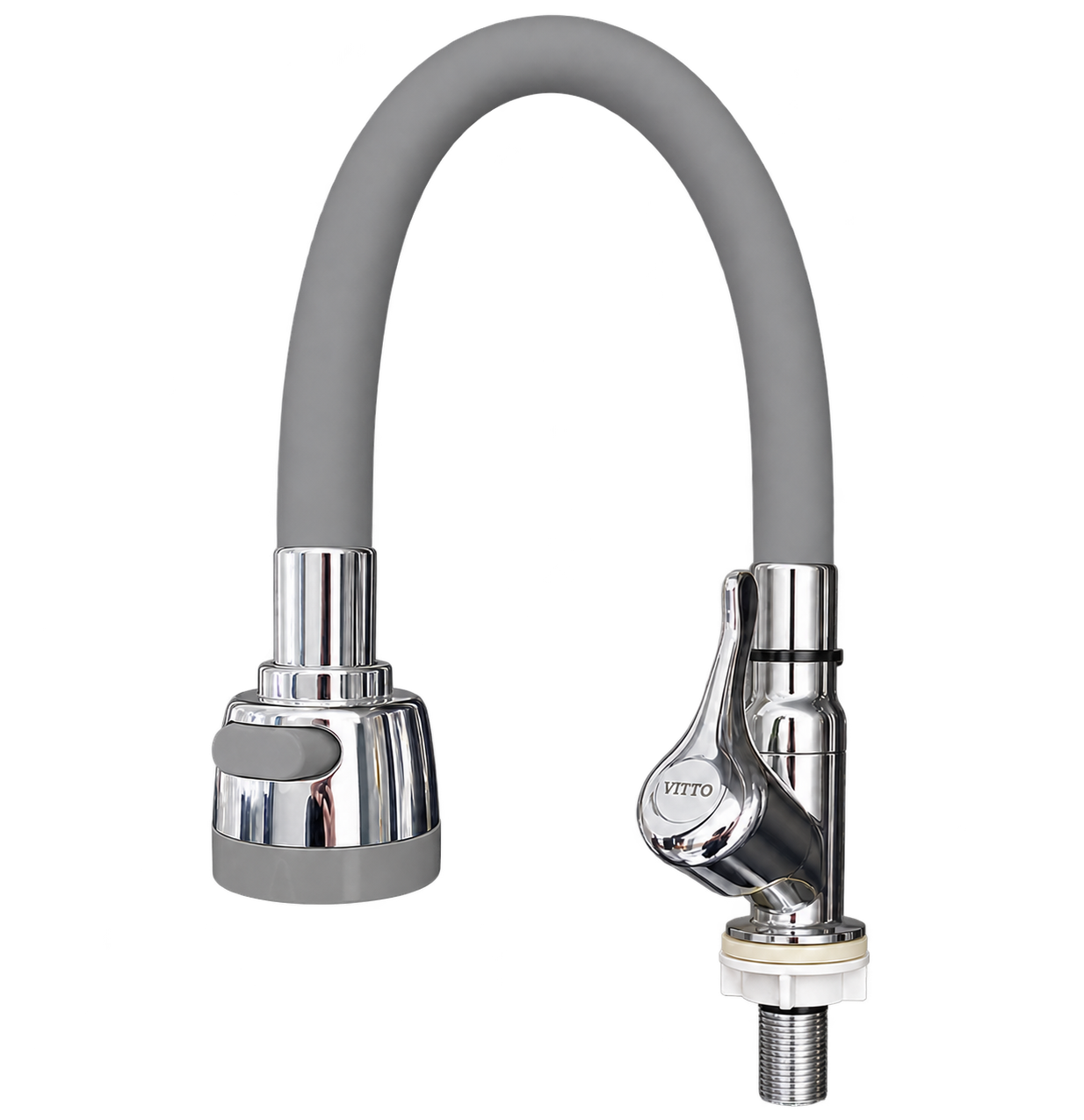 LLAVE VITTO FLEXIBLE 2 FUNCIONES MESÓN/COCINA COLOR GRIS