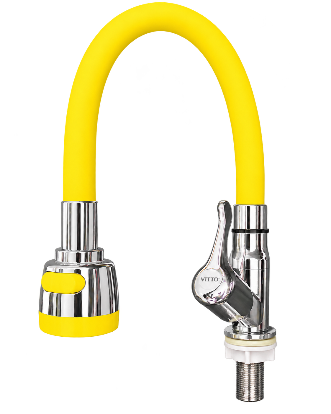 LLAVE VITTO FLEXIBLE 2 FUNCIONES PARED/COCINA COLOR AMARILLO