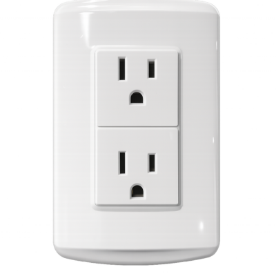 TOMACORRIENTE DOBLE CREMA 15A 100V-250V P/EMPOTRAR