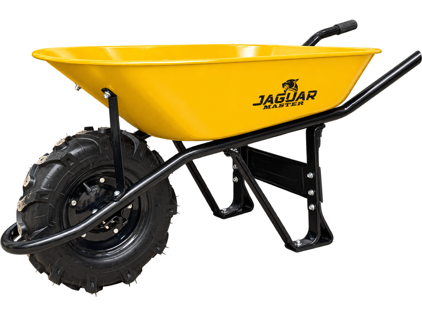 CARRETILLA JAGUAR MASTER AMARILLA CON RUEDA TRACTOR NEGRA 1-1/2" (4.00-8)