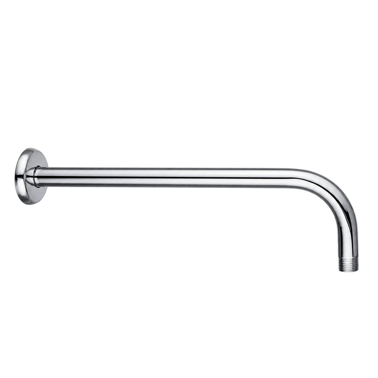 TUBO PARA DUCHA CURVO DE ACERO INOXIDABLE 40CM