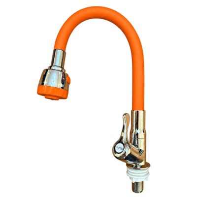 LLAVE VITTO FLEXIBLE 2 FUNCIONES MESÓN/COCINA COLOR NARANJA