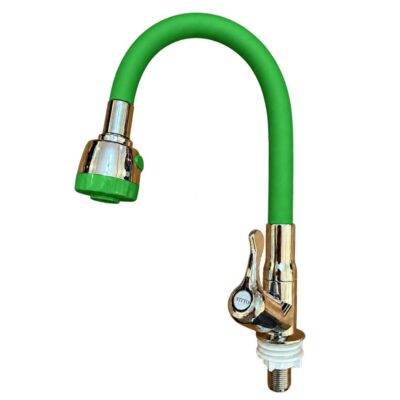 LLAVE VITTO FLEXIBLE 2 FUNCIONES MESÓN/COCINA COLOR VERDE