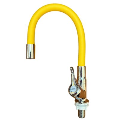 LLAVE VITTO FLEXIBLE MESÓN/COCINA COLOR AMARILLO