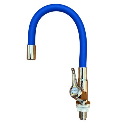 LLAVE VITTO FLEXIBLE MESÓN/COCINA COLOR AZUL