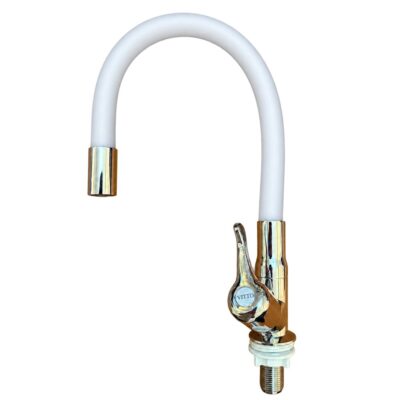 LLAVE VITTO FLEXIBLE MESÓN/COCINA COLOR BLANCO