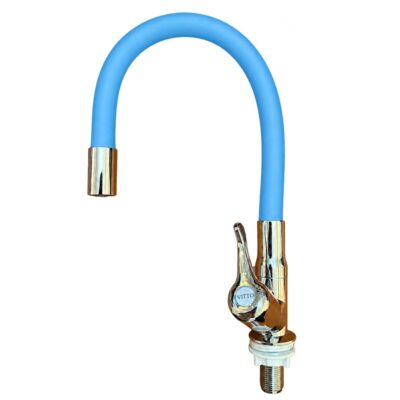 LLAVE VITTO FLEXIBLE MESÓN/COCINA COLOR CELESTE