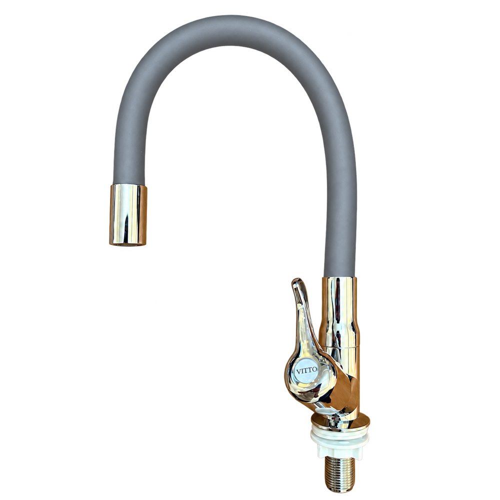 LLAVE VITTO FLEXIBLE MESÓN/COCINA COLOR GRIS
