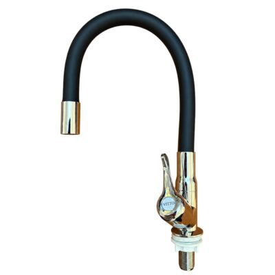 LLAVE VITTO FLEXIBLE MESÓN/COCINA COLOR NEGRO