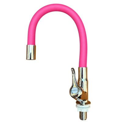 LLAVE VITTO FLEXIBLE MESÓN/COCINA COLOR ROSADO