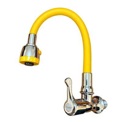 LLAVE VITTO FLEXIBLE 2 FUNCIONES PARED/COCINA COLOR AMARILLO