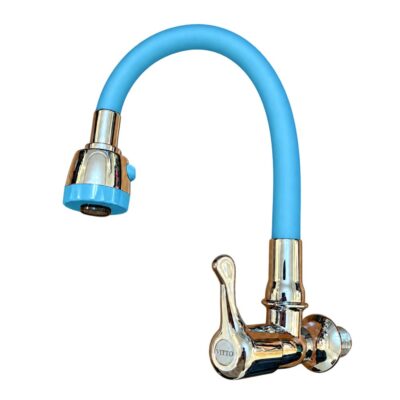 LLAVE VITTO FLEXIBLE 2 FUNCIONES PARED/COCINA COLOR CELESTE