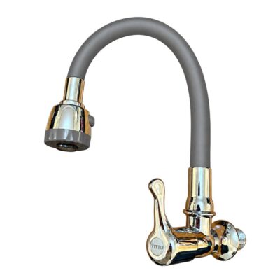 LLAVE VITTO FLEXIBLE 2 FUNCIONES PARED/COCINA COLOR GRIS