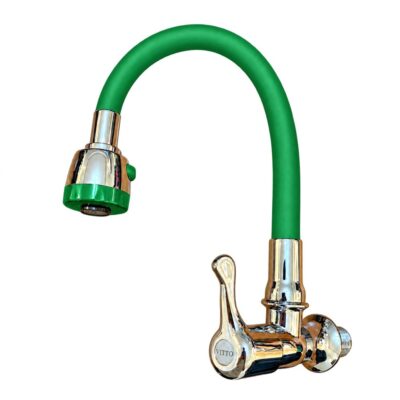 LLAVE VITTO FLEXIBLE 2 FUNCIONES PARED/COCINA COLOR VERDE