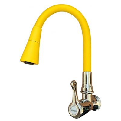 LLAVE VITTO FLEXIBLE 2 FUNCIONES T/CONO PARED/COCINA COLOR AMARILLO