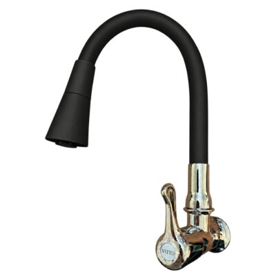 LLAVE VITTO FLEXIBLE 2 FUNCIONES T/CONO PARED/COCINA COLOR NEGRO