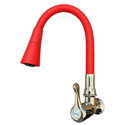 LLAVE VITTO FLEXIBLE 2 FUNCIONES T/CONO PARED/COCINA COLOR ROJO