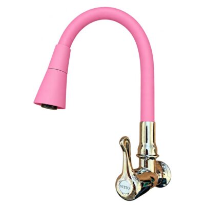LLAVE VITTO FLEXIBLE 2 FUNCIONES T/CONO PARED/COCINA COLOR ROSADO