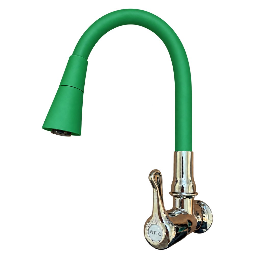 LLAVE VITTO FLEXIBLE 2 FUNCIONES T/CONO PARED/COCINA COLOR VERDE