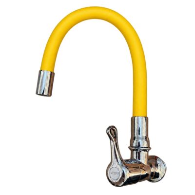 LLAVE VITTO FLEXIBLE PARED/COCINA COLOR AMARILLO