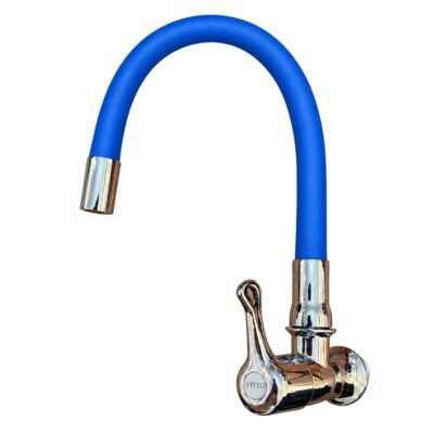 LLAVE VITTO FLEXIBLE PARED/COCINA COLOR AZUL