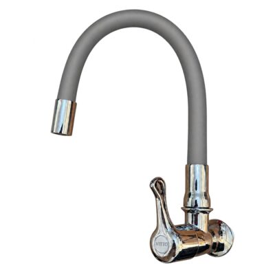 LLAVE VITTO FLEXIBLE PARED/COCINA COLOR GRIS