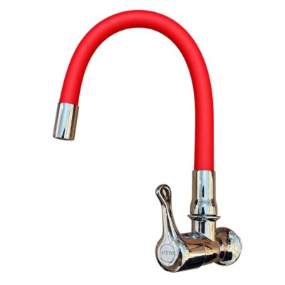 LLAVE VITTO FLEXIBLE PARED/COCINA COLOR ROJO