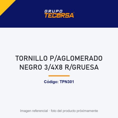 TORNILLO P/AGLOMERADO NEGRO 3/4X8 R/GRUESA