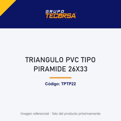 TRIANGULO PVC TIPO PIRAMIDE 26X33