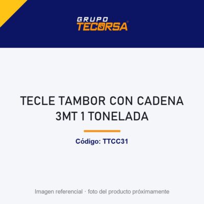 TECLE TAMBOR CON CADENA 3MT 1 TONELADA