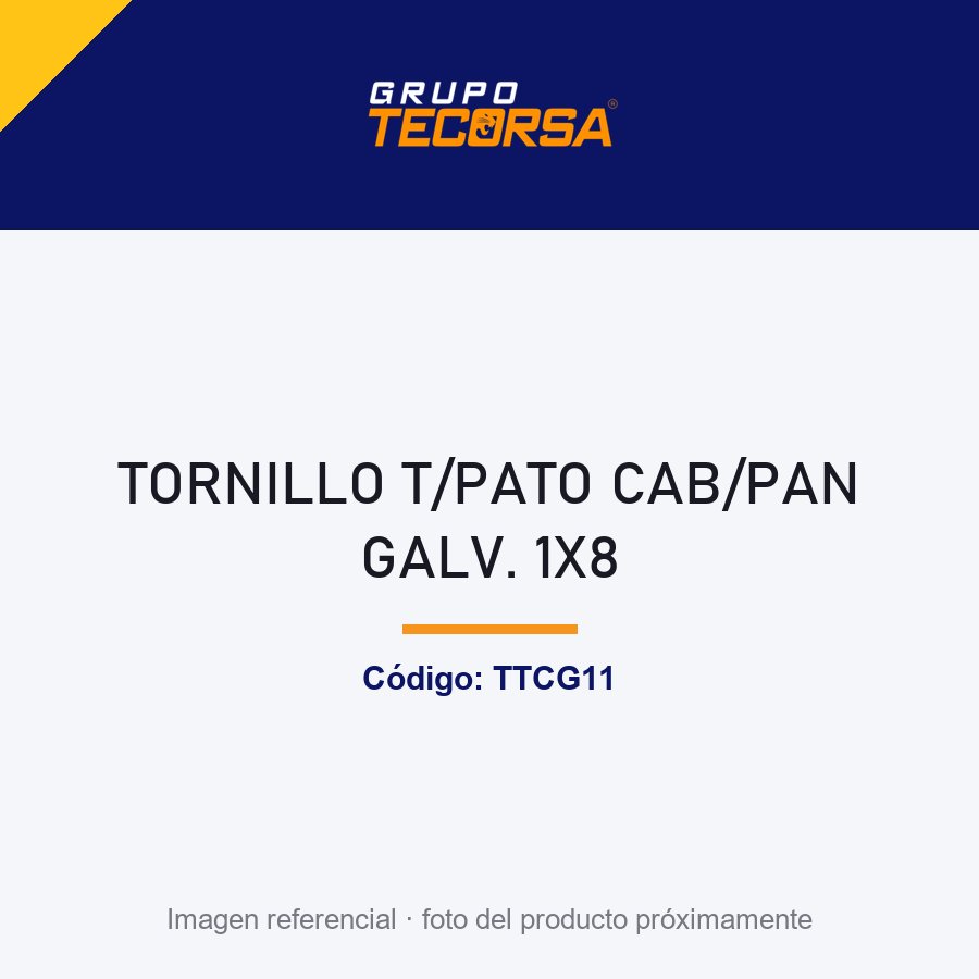 TORNILLO T/PATO CAB/PAN GALV. 1X8