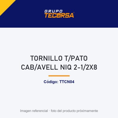 TORNILLO T/PATO CAB/AVELL NIQ 2-1/2X8