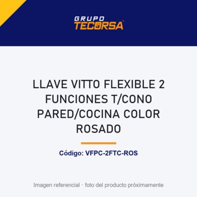 LLAVE VITTO FLEXIBLE 2 FUNCIONES T/CONO PARED/COCINA COLOR ROSADO