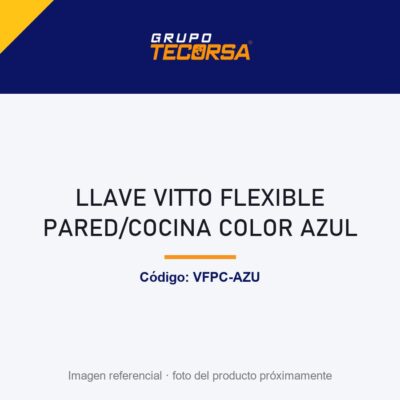 LLAVE VITTO FLEXIBLE PARED/COCINA COLOR AZUL