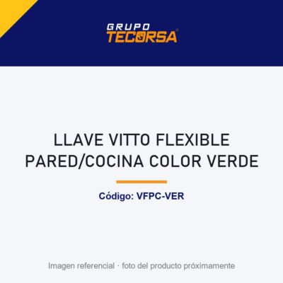 LLAVE VITTO FLEXIBLE PARED/COCINA COLOR VERDE